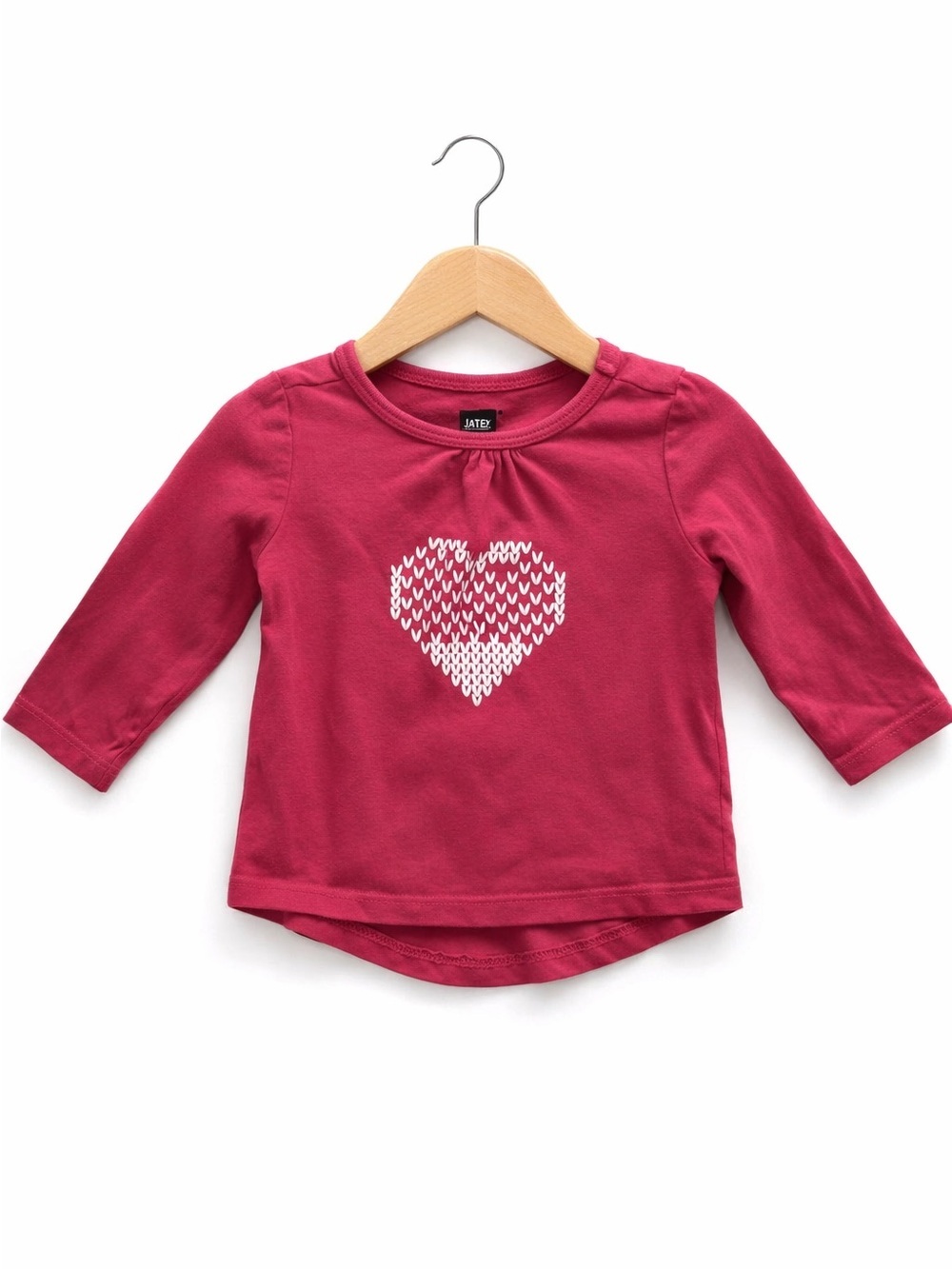 10/$15 Tag Pink Long Sleeve T-Shirts - Hearts Size 6 Months